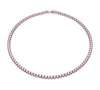 Swarovski Matrix Collana Tennis, con Zirconia Swarovski a Taglio Tondo, Placcato in Tonalità Rodio, Taglia M, Rosa