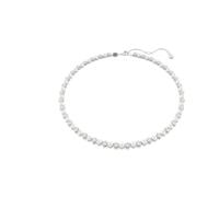 Swarovski Collana Matrix Tennis, perla di cristallo, taglio rotondo, bianco, placcato rodio