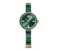 Swarovski Orologio Matrix Bangle, Swiss Made, bracciale Crystal, verde, finitura color oro champagne