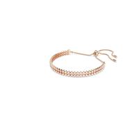 Swarovski Bracciale tennis Matrix, taglio rotondo, bianco, placcato tonalità oro rosa