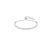 Swarovski Bracciale tennis Matrix, tagli rotondi misti, bianco, placcato rodio