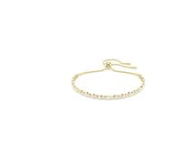 Swarovski Bracciale morbido con tennis matrice, bianco, oro lucido