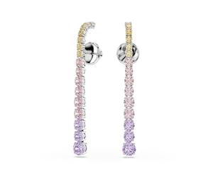 Swarovski Matrix Collezione, Gradiente di tagli rotondi, Multicolore, Placcato rodio
