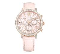 Swarovski Matrix Collezione montre chrono, Swiss Made, bracciale cuir, finition ton or rose