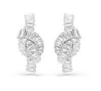 Swarovski Matrix Orecchini forati, Bianco, Placcato rodio