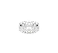 Swarovski Anello Matrix Vittore, taglio a pera, bianco, finitura color argento