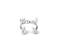 Swarovski Mesmera Anello Aperto, con Zirconia Swarovski a Taglio Misto, Placcatura in Tonalità Rodio,Taglia 55, Bianco