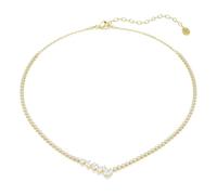 Swarovski Mesmera Collana, Tagli Misti, Bianco, Finitura Oro 18 Carati