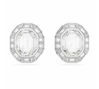 Swarovski Mesmera, orecchini a clip, taglio ottagono, bianchi, placcati al rodio, One size, placcati al rodio, placcati al rodio, One size, Placcato al rodio, Placcato al rodio