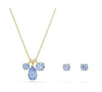 Swarovski Mesmera Set, Set (2), Tagli Misti, Blu, Finitura Oro 18 Carati