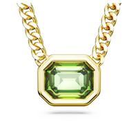 Swarovski Millenia Collana Pendente, con Cristalli e Zirconia Swarovski a Taglio Ottagonale, Placcatura in Tonalità Oro, Verde
