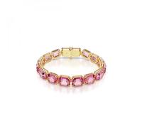 Swarovski Braccialetto Millenia, Taglio ottagonale, Rosa, Placcato color oro