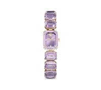 Swarovski Orologio, bracciale taglio ottagonale, viola, finitura color oro champagne