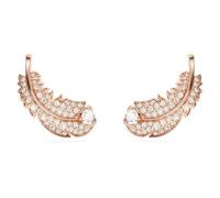 ORECCHINI A LOBO PIUMA BIANCA DONNA SWAROVSKI IDYLLIA