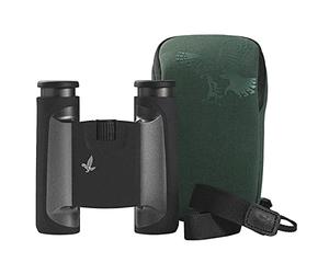 SWAROVSKI Optik - Binocolo tascabile compatto pieghevole on alloggiamento in alluminio per osservazione della natura (antracite, borsa da campo naturale)