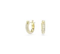 Swarovski Orecchini a cerchio Dextera, Pavé, Mini, Bianchi, Placcato color oro