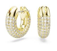 Swarovski Orecchini a cerchio Dextera, Pavé, Bianchi, Placcato color oro