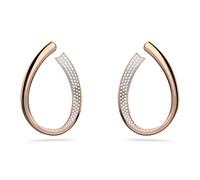 Swarovski Orecchini a cerchio Exist Bianchi, Placcato color oro rosa 5636960