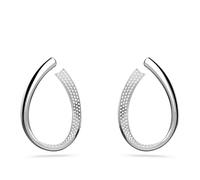 Swarovski Orecchini a cerchio Exist, Bianchi, Placcato rodio