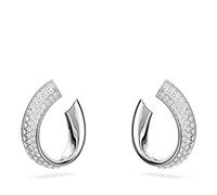 Swarovski Orecchini a cerchio Exist, Piccoli, Bianchi, Placcato rodio