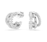 Swarovski Orecchini a cerchio Hyperbola, Taglio Round, Mini, Bianchi, Placcato rodio