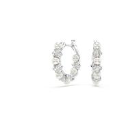 Swarovski Orecchini pendenti Matrix, perla di cristallo, taglio rotondo, bianco, placcato rodio