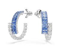 Swarovski Orecchini trafiti matrice, blu, rodio placcato
