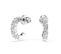 Swarovski Orecchini a cerchio Mini Hoop, taglio rotondo, bianco, placcato rodio