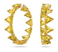 Swarovski Orecchini a cerchio Ortyx, Gialli, Placcato color oro