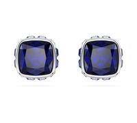 Swarovski Orecchini a lobo Birthstone, Taglio squadrato, Settembre, Blu, Placcato rodio