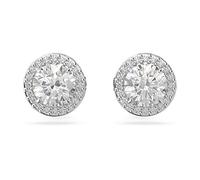 Swarovski Orecchini a lobo Constella, Taglio tondo, Pavé, Bianchi, Placcato rodio