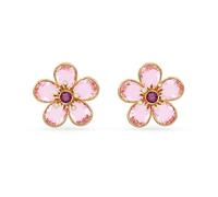 ORECCHINI A LOBO FLORERE FIORE ROSA DONNA SWAROVSKI