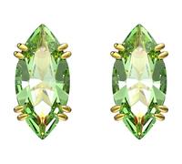 Swarovski Orecchini a lobo Gema, Verde, Placcato color oro
