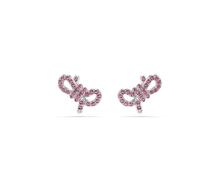 Swarovski Orecchini a lobo Lifelong Bow, Fiocco, Rosa, Placcato rodio