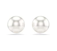 Swarovski Orecchini a lobo Matrix, Crystal Pearl, Bianchi, Placcato rodio