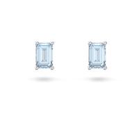 Swarovski Orecchini a lobo Stilla, Taglio ottagonale, Blu, Placcato rodio