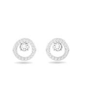 Swarovski Orecchini Creativity Circle, bianco, Placcatura rodio