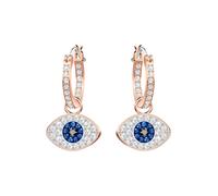 Swarovski Orecchini 'Duo Evil Eye' blu cobalto / oro rosé / nero / bianco Donna Swarovski One Size blu cobalto / oro rosé / nero / bianco