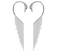 Swarovski Orecchini ear cuff The Vienna Collection, Cigno, Bianchi, Placcato rutenio