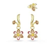 Swarovski Orecchini Idyllia, Set (3), Taglio misto, Fiore, Multicolore, Placcato color oro