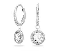 Swarovski Orecchini pendenti Angelic, Taglio tondo, Bianchi, Placcato rodio
