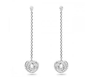 Swarovski Orecchini pendenti Generation, Lunghi, Placcato rodio