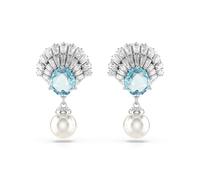 Swarovski Orecchini pendenti Idyllia, Conchiglia, Blu, Placcato rodio