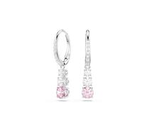 Swarovski Orecchini pendenti Attract Trilogy, Taglio Round, Rosa, Placcato rodio