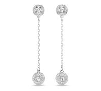 Swarovski Orecchini pendenti Una Angelic, Taglio Round, Bianchi, Placcato rodio