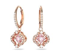 Swarovski Orecchini Swarovski Sparkling Dance, Quadrifoglio, Rosa, Placcato color oro Rosa
