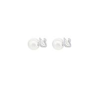 Swarovski Orecchini Stud Iconic Swan, bianco, placcatura rodio