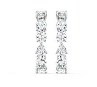 Swarovski Orecchini Tennis Mixed, Bianco, Placcato Rodio
