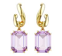 Swarovski - Orecchini Unisex Millenia Drop Orecchini Ottagono Viola Placcati in oro 5694784 - - Accessories - Donna - Giallo - ONE SIZE