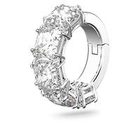 Swarovski Orecchino ear cuff Millenia, Singolo, Cristallo taglio quadrato, Bianco, Placcato rodio